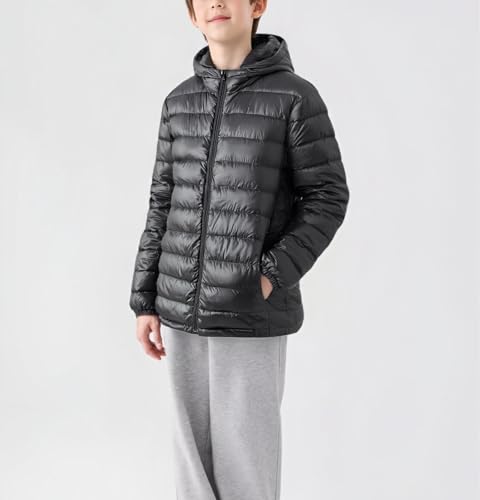 Boys Lightweight Hooded Puffer Jacket for Kids - Ultra Warm Winter Coat with Packable Design4