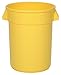 32 gal. Round Yellow Trash Can
