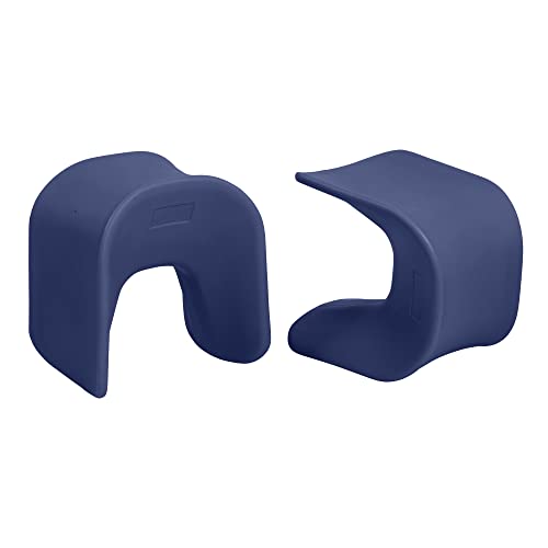 Image of ECR4Kids Wave Seat Perch Stool, 14in - 15.1in Seat Height, Flexible Seating, Navy, 2-Pack