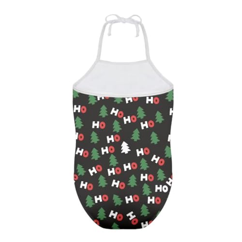 Image of Christmas Girls One-Piece Swimsuits Beach Halter Swimwear Bathing Suit for 3-10 Years