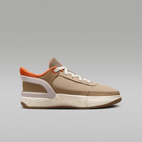Jordan DAY1 EO Big Kids' Shoes (FQ1306-200, Dark Driftwood/Rattan/Hemp/Brilliant Orange) Size 43