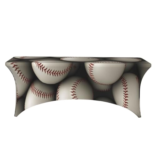 Nappe de table extensible 1,8m rectangulaire en élasthanne lavable motif baseball