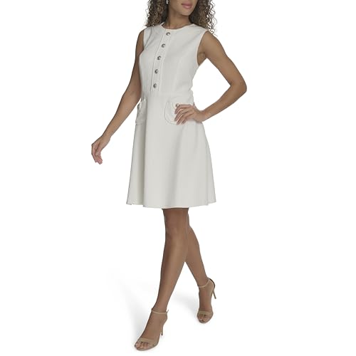 Image of Tommy Hilfiger Women's Pocketed Sleeveless Fit and Flare Dress