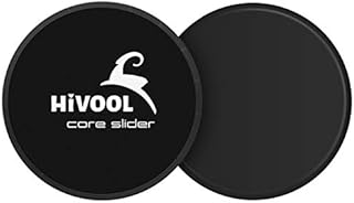 Hivool Exercise Core Sliders, 2 Dual Sided Gliding Discs Use on Carpet or Hardwood Floors, Sport Sliding Discs for Abdominal Strengthen/Fitness/CrossFit, Light and Portable for Home and Gym