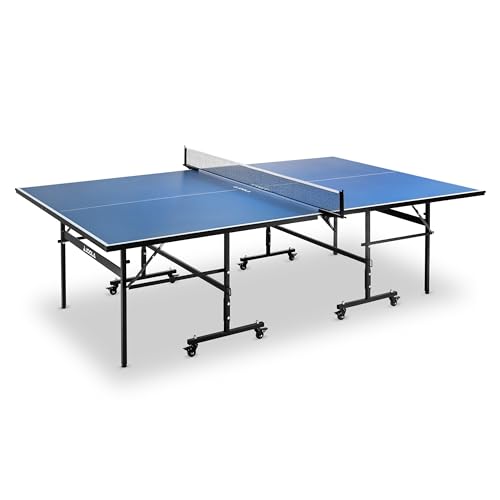 JOOLA Mesa de Ping-Pong Inside 13, Unisex-Adult, Mesa de Ping-Pong de Interior, Base Plegable - Montaje rápido - Red incluida, Azul, 274 x 152,5 x 76 cm