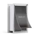 Baboni Pet Door for Wall, Steel Frame and Telescoping Tunnel, Aluminum Lock, Double Flap Dog Door and Cat Door, Strong and Durable (Pets Up to 220 Lb) -X-Large