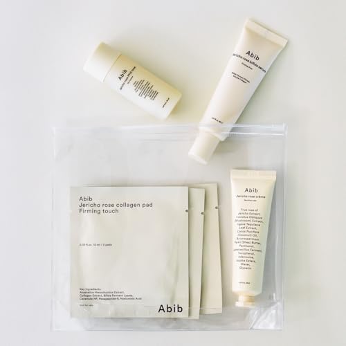 Image of Abib Jericho Trial Kit, Travel Kit | Korean Skincare, Toner Pads, Cream, Serum, Travel Essentials, Gift Set, Beige