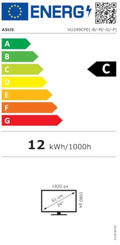 ASUS VU249CFE-G Monitor PC 60,5 cm (23.8") 1920 x 1080 Pixel Full HD LCD Nero