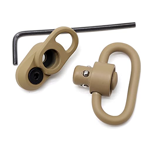 Goodtac Qd Swivel 1.25" Loop Quick Detach Mount Adapter With A Hole For Keymod Rail-2 Pack In Tan #TOP5