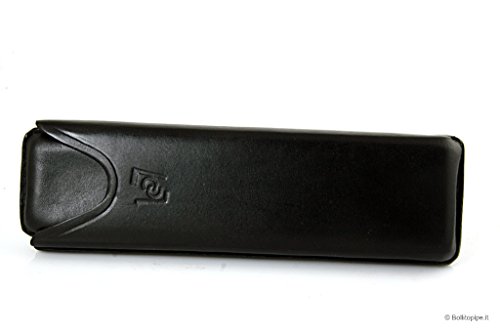 Porte-cigares pour 2 Toscanes entiers étui cuir rigide noir