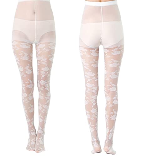 Image of Sahabowi Women Tights, Sheer High Waist Pantyhose, Vintage Control Top Stockings, Siwa7