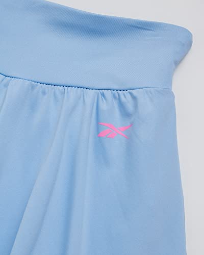 Reebok Girls’ Active Skirt Set – 2 Piece Performance T-Shirt And Tennis Skort – Butterfly Scooter Skirt With Liner (7-12), Size 10, Powder Blue #TOP3