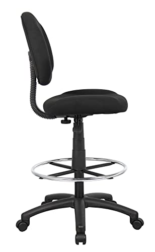 Boss Office Products B1615-BK Ergonomic Works Drafting Chair Without Arms In Black thumb #5