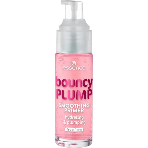 essence bouncy PLUMP SMOOTHING PRIMER, Pink, feuchtigkeitsspendend, glättend, pflegend, natürlich, vegan, ölfrei, ohne Alkohol, ohne Parabene, 1er Pack (30ml)
