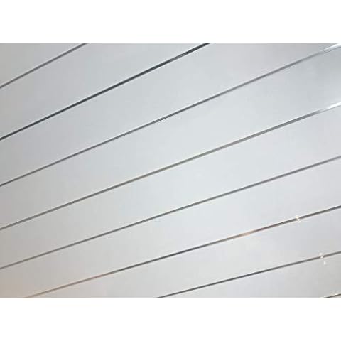 10 Twin Chrome PVC Bathroom Cladding Shower Wall & Ceiling Panels Cover