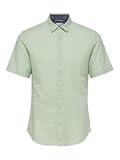 ONSCAIDEN Life SS SOLID Linen Shirt NOOS, stormy pogoda, L