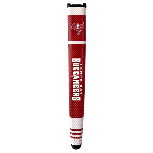 Team Golf NFL Tampa Bay Buccaneers Golf Putter Grip Golf Putter Grip with Removable Gel Top Ball Marker, Durable Wide Grip & Easy to Control