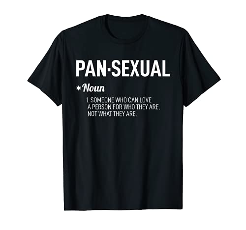 Pansexual Noun Definition CSD Cool Flag Spruch Homo Outfit T-Shirt