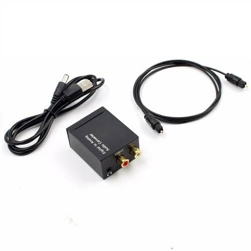 CABLEPELADO   Kit Convertidor de Audio Digital a Analógico – SPDIF a Estéreo 3.5mm y – Decodificador de Señal Óptica y Coaxial a Analógica   Configuración Sencilla