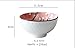 Mose Cafolo ~ Set of 4, Japanese Style Ceramic Rice Bowl Assorted Designs and Color with Phum Flowers Underglazed Dinnerware Ideal For Dessert Snack Cereal Soup in Gift Box