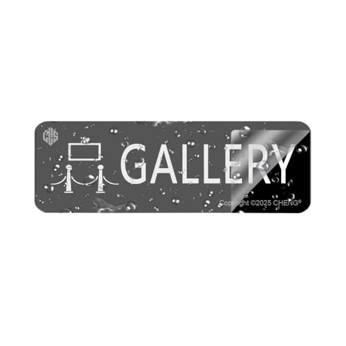 Acrylic Plastic Sign with Adhesive Backing for Wall or Door 9x3 Inch Gallery Sign Customizable Home Office Business Decor Art Exhibition Signage Gift for Women Men