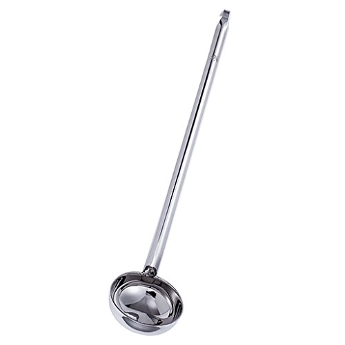 Mestolo in acciaio inox per zuppa o sugo pentola, utensile da cucina, 90 ml
