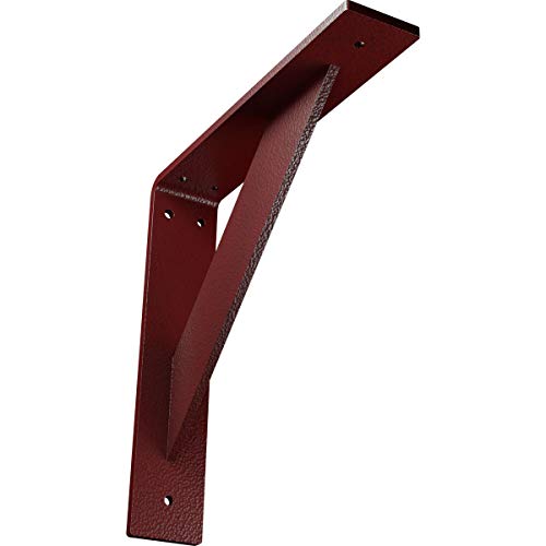 2" W x 10" D x 10" H Traditional Steel Bracket, Hammered Bright Red