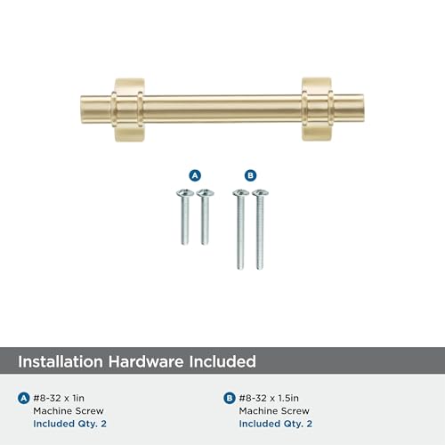 Image of Amerock | Cabinet Pull | Champagne Bronze | 3 inch (76 mm) Center to Center | Davenport | 1 Pack | Drawer Pull | Drawer Handle | Cabinet Hardware