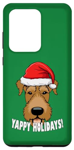 Galaxy S20 Ultra Airedale Terrier Christmas Yappy Holidays Funny Dog Santa Case