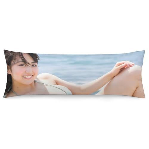 福井梨莉華 37 枕カバー 抱き枕 長方形枕 クッション枕カバー 寝具 装飾 両面印刷 隠しファスナー付き 柔らかい 四季通用 軽量 家庭用 20"x54"