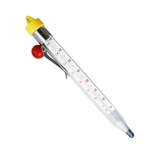 SHOWERORO Thermomètre Cuisine Pour Sucre Et Sirop Avec Pince Clip Graduation Précise Thermosonde De Cuisson Utile Pour Pâtisserie Et Confiserie