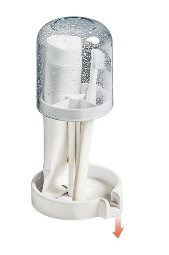 Porta Cepillos de Dientes Baño - Soporte para Cepillos de Dientes, Toothbrush Holder, Portacepillos de Dientes electrico, Almacenamiento Baño Desmontable, 3 Compartimentos