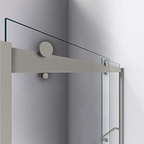 DreamLine Sapphire 56-60 in. W x 60 in. H Semi-Frameless Bypass Tub Door in Brushed Nickel, SHDR-6360602-04