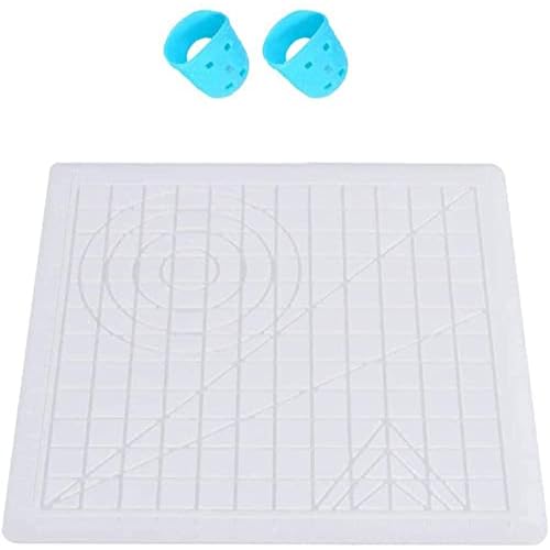 OTNE Tapis en silicone pour stylo d'impression 3D Dessin & Dessin avec deux capuchons en silicone Bleu