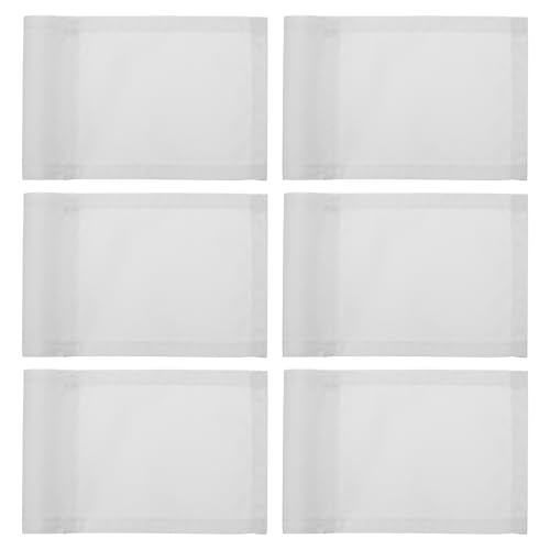 PATIKIL 7 x 5 Zoll Golf Flagge, 6 Stück 420D Nylon Mini Garten Pin Flaggen Tragbare Zielflagge mit Röhre für den Außen- und Innenbereich, Weiß