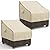 MR. COVER Patio Chair Covers Waterproof, Outdoor Furniture Covers for Rocking & Adirondack Chairs, Fits up to 32"W x 37"D x 36"H, Moisture-proof & UV-protection, Brown & Khaki, 2 Pack