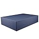 NEUSER PAPIER Hochwertige Aufbewahrungs- und Geschenkboxen - 1 Stück - DIN A4 - Dunkelblau (Blau) bezogen - 302 x 213 x 70 mm