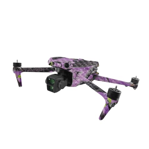 Image of MightySkins Carbon Fiber Skin Compatible with DJI Air 3 - Purple Tree Camo | Protective, Durable Textured Carbon Fiber Finish | Easy to Apply