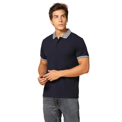 Image of INKKR Men's Collared Neck Stylish Half T-Shirt