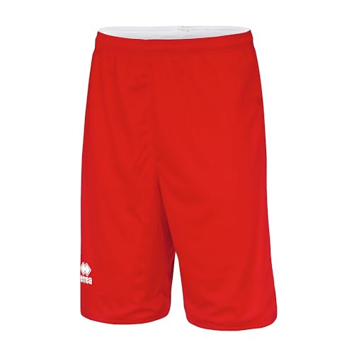 Short de sport junior Errea Chicago double face rouge blanc XS