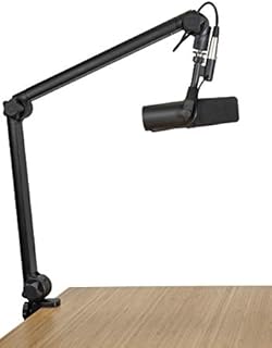 Gator Frameworks Deluxe Desk-Mounted Broadcast Microphone Boom Stand For Podcasts & Recording; Integrated XLR Cable (GFWBCBM3000)