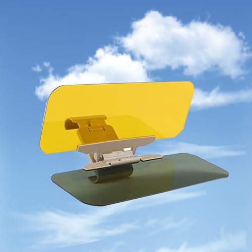 Gearmax® 2 in 1 Transparent Auto Sonnenschutz, Verstellbare Sonnenblenden Sichtschutz Fahren Sonnenblende für Tag und Nacht