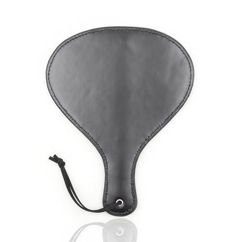 Tplkxurib Extra Große Leder Paddel Glatt Peitsche Sexualtraining Bondage Peitschen BDSM Flogger Spanking Reitgerte Paddel Erwachsene Spiel Bestrafung Fetisch SM Sexspielzeug für Paare,Schwarz,L