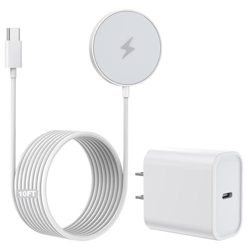 10FT Magnetic Wireless Charger,15W Fast Apple Mag-Safe Charger fo...