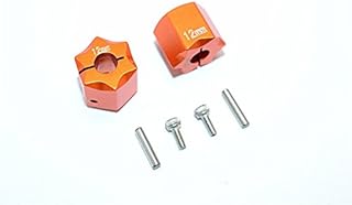 GPM For Thunder Tiger Kaiser XS Upgrade Parts Aluminum Wheel Hex (12mm X 12mm) - 2Pcs Set Orange