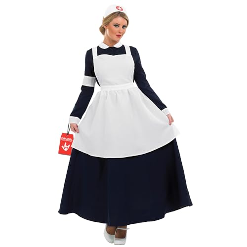 Robe médiévale pour costume infirmière victorienne de carnaval 1900