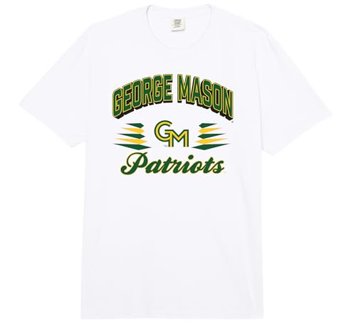 George Mason Patriots Retro Diamond White Comfort Colors Adult Heavyweight T-shirt