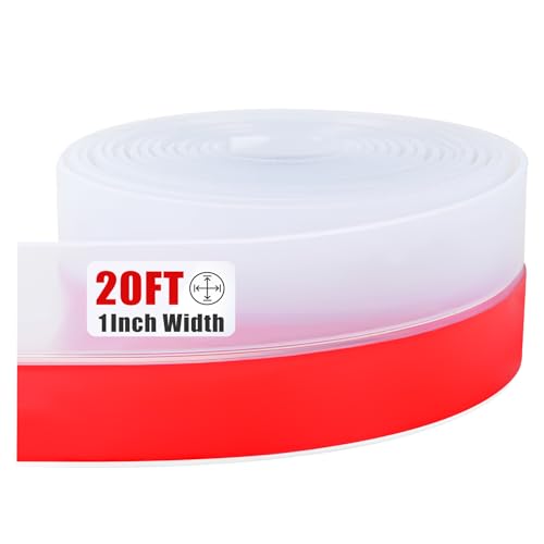 Draft Seal Tape for Doors and Windows 1 in x 20 Ft Silicone Weather Stripping Extra Thick 2mm Door Seal Strip with Strong Adhesive Draft Insulation Stopper Side Seal - Clear