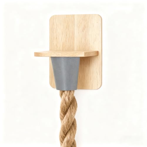 Cuerda para escalar gato montada en pared de sisal natural miniatura 4