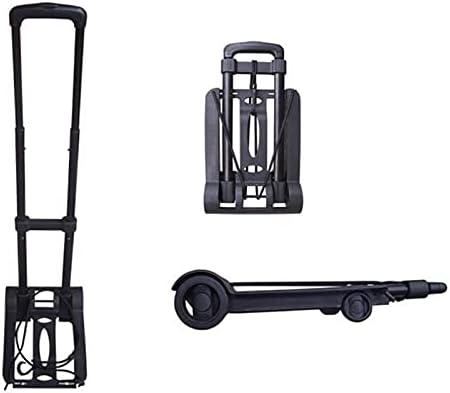 Staright Folding Luggage Cart Lightweight Compact Folding Travel Trolley Hand Cart Luggage Folding Trolley Folding Hand Cart Travel Trolley for Luggage Personal Travel